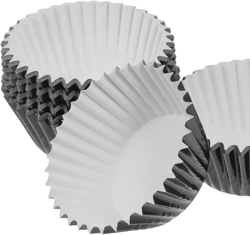 Black Aluminum Foil Cupcake Liners 100Pcs Non Stick Oil Resistant Baking Cups - Image 3